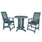 Highwood Usa Weatherly 3pc Round Counter Height Outdoor Patio Furniture Dining Set AD-CNW36-NBE - alternate 1